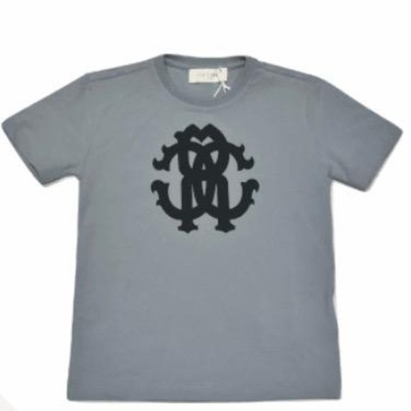 NWT Roberto Cavalli Boys Powder Blue Logo T-shirt - Picture 1 of 1